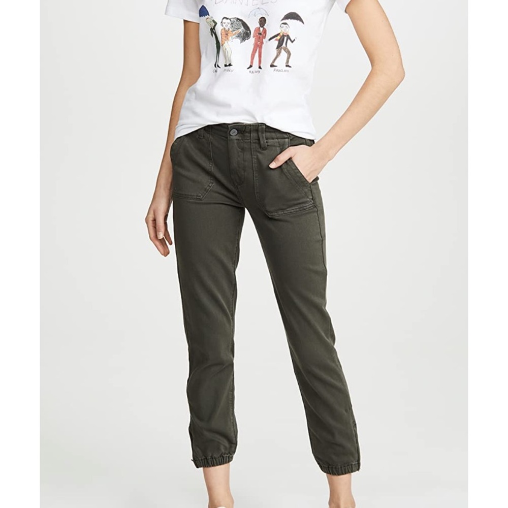 Paige Denim Mayslie Vintage Jogger Pants Green Women's Size 27.